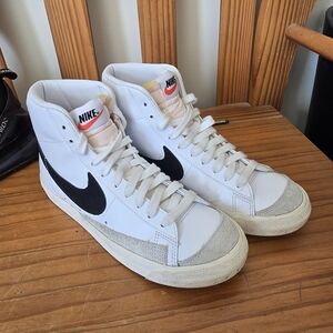 Nike Men's White and Black High-Top Sneakers